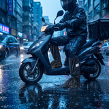 Motokurye için yağmurda koruma